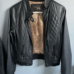 Ci Sono Women's Black Quilted Jacket